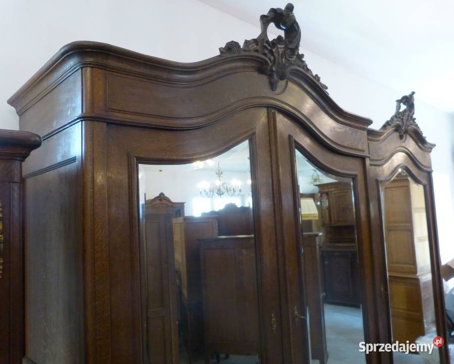 Szafa Ludwik rocaille ciemny dąb kompletusklep Dąbrowa Górnicza