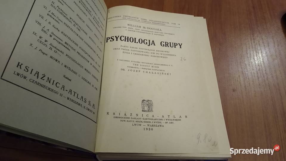 Psychologja grupy zarys zasad psychologji Gdańsk sprzedam