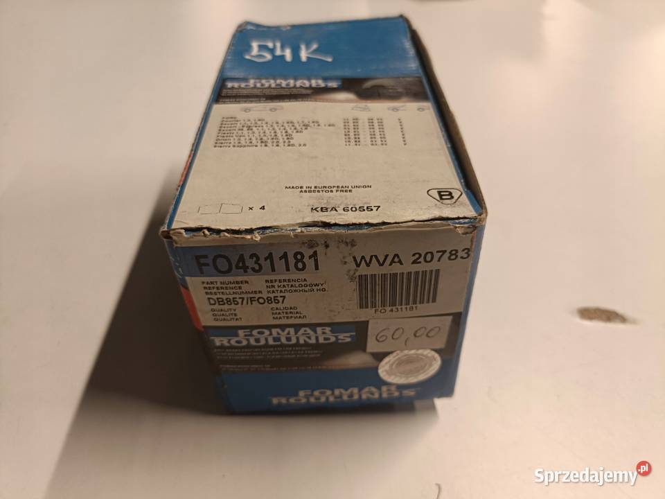 KLOCKI HAMULCOWE Ford Escort MK5 Fiesta MK3 Rudka