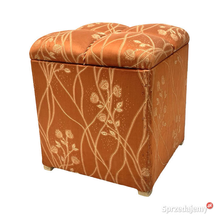 Art Deco pufa tapicerowana ze schowkiem Niemcy Warszawa