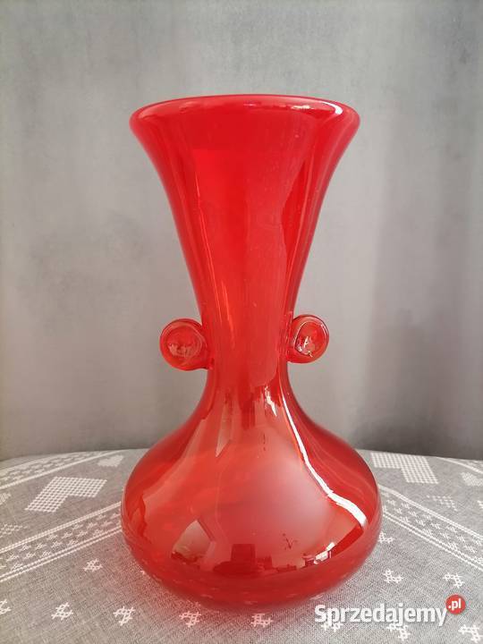 Wazon szklany Tarnowiec PRL dolnośląskie Wałbrzych