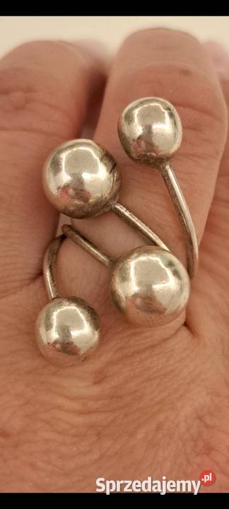 pierścionek ze srebra z kulkami srebro Radom