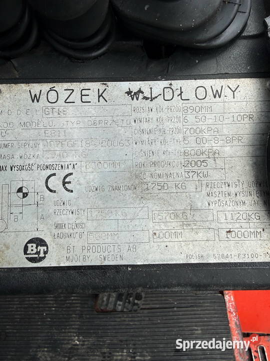 wózek widłowy TOYOTA 7FGF18 LPG przesuw 1800
