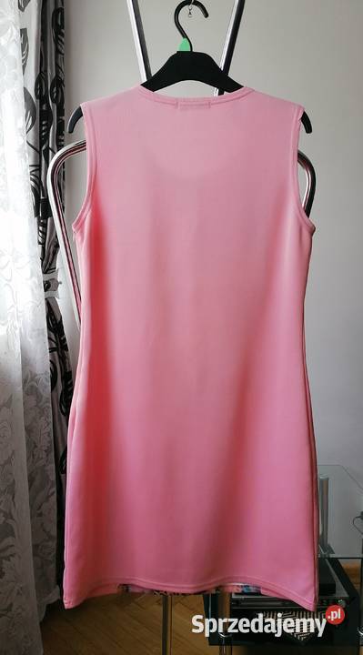 NOWA RÓŻOWA SUKIENKA OVAVIFA PIĘKNIE ZDOBIONA RL różowy Łódź sprzedam