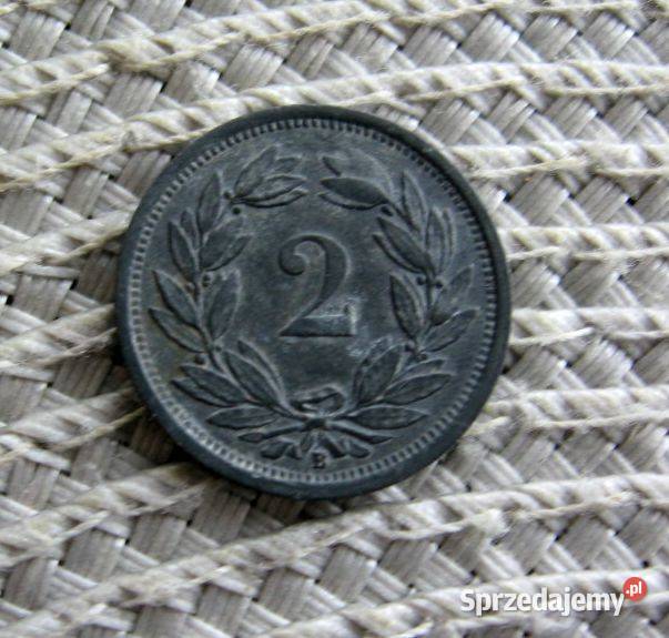 Szwajcaria 2 Rapen 1943r Cynk Kalisz