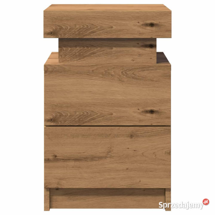 Szafka nocna z LED dąb artisian 35x39x55 Dom i Ogród