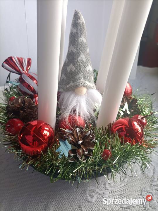 Stroik świąteczny świecznik Aleksandrów Łódzki