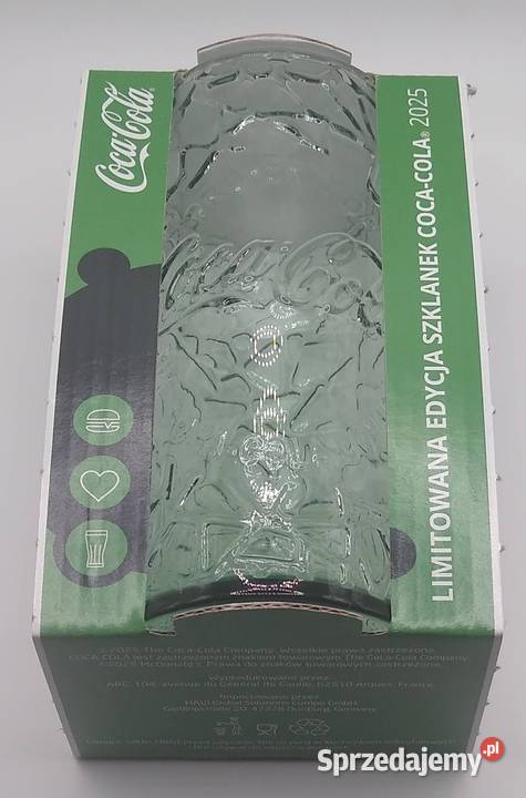 Szklanka CocaCola Limitowana Edycja 2025 Zielony Porcelana i szkło Gdańsk