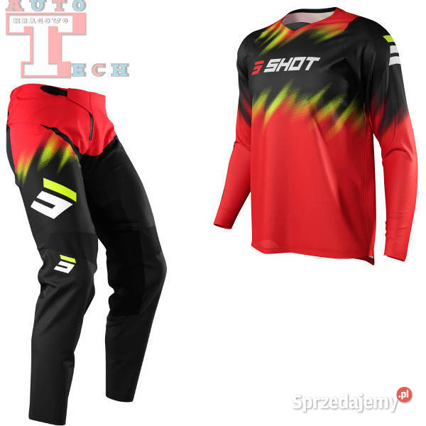 STRÓJ CZERWONY DZIECKO 89 LAT CROSS SPODNIE Mrągowo