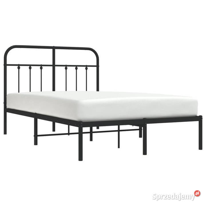 Łóżko Metalowe Czarne Rama Łóżka Ze Stelażem 207cm sprzedam