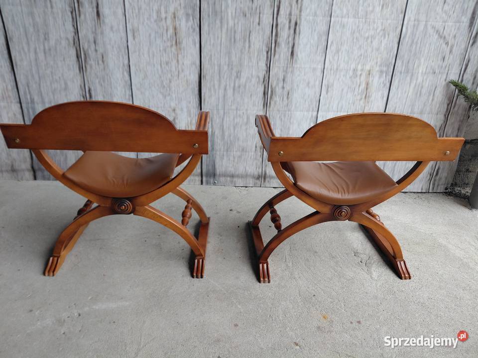 Stary fotel rzymski włoski 2 sztuki 306 Byczyna