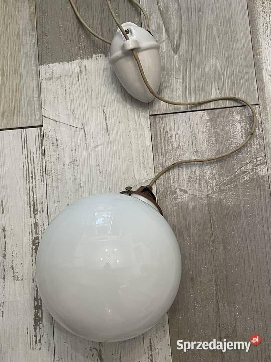 Stara lampa wisząca kuchenna z przeciwwagą Chudów