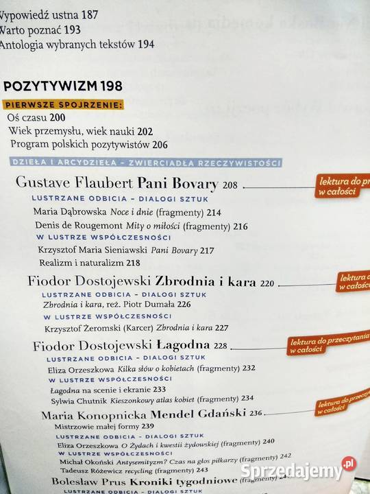 Nowe lustra pozytywizm romantyzm mazowieckie Warszawa