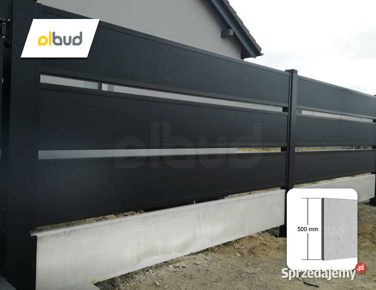 Podmurówka płyta pod ogrodzenie beton gładki 50 Ogrodzenia i bramy