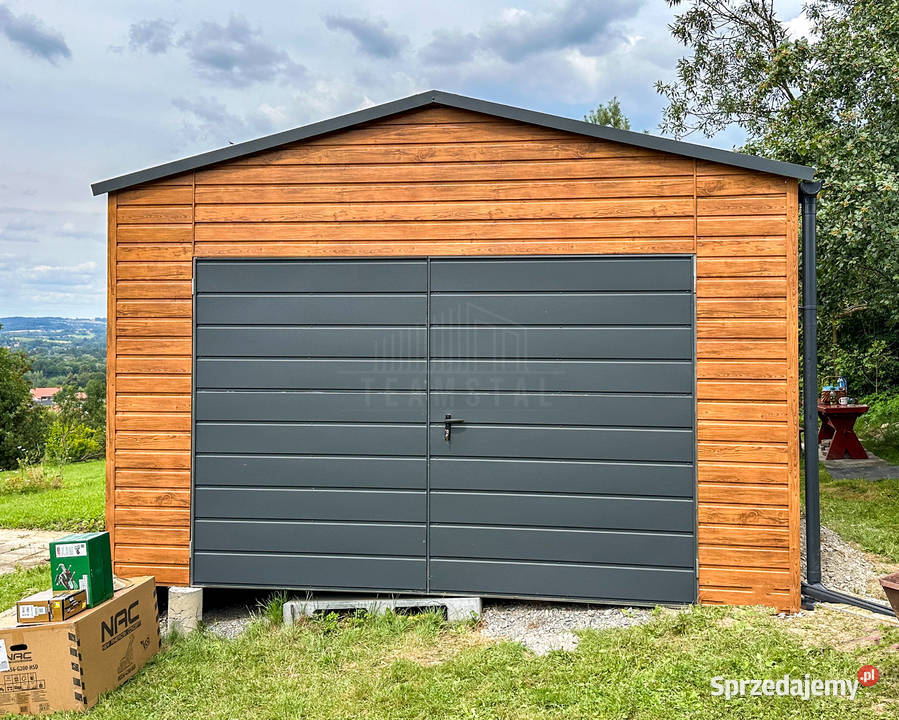Garaż blaszany 45x6m Brama dwuskrzydłowa drzwi sprzedam