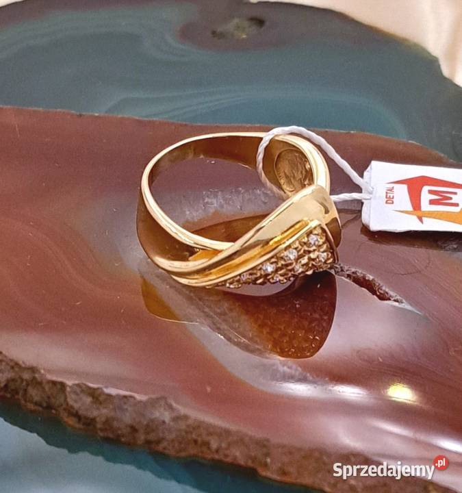 Pierścionek r145 Złoty pr585 Glamour Z835 wielkopolskie sprzedam