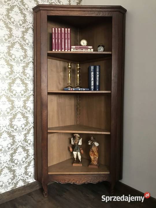 Dębowa narożna biblioteka regał Łódź