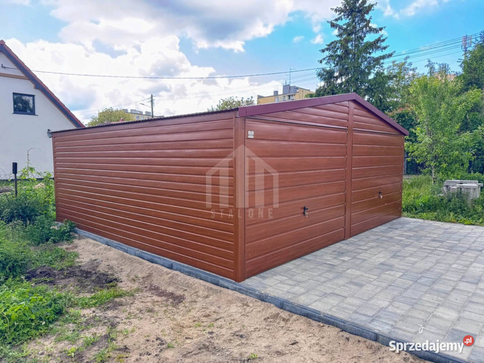 Garaż blaszany 6x5m 2x brama uchylna drzwi blacha małopolskie Kraków