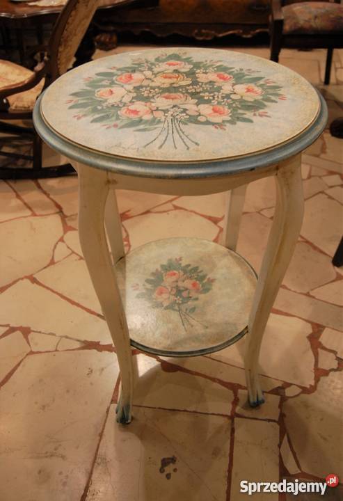 Piękny stolik ręcznie malowany shabby chic Lublin