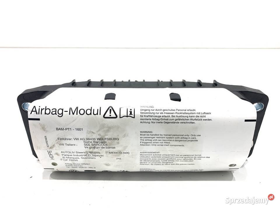 PODUSZKA POWIETRZNA PASAŻERA VW GOLF VI 0914