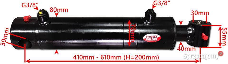 SIŁOWNIK HYDRAULICZNY SMT1G 70x40 SKOK 200 2STR Solec Kujawski