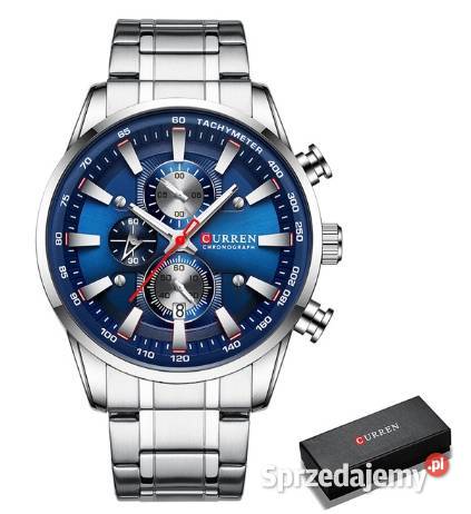 Duży zegarek męski z chronografem Curren
