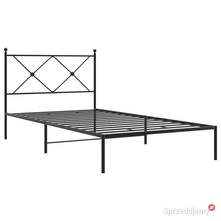 Łóżko Metalowe Czarne Rama Łóżka Ze Stelażem 90cm sprzedam