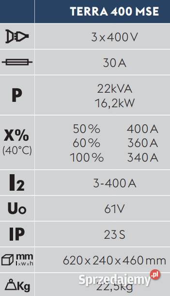 Bhler Selco TERRA 400 MSE CLASSIC Półautomaty spawalnicze