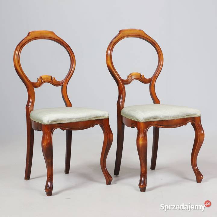 Krzesła mahoń Rokoko wielkopolskie