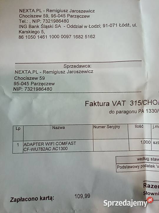 Karta bezprzewodowa COMFAST CFWU782AC Zdzieszowice