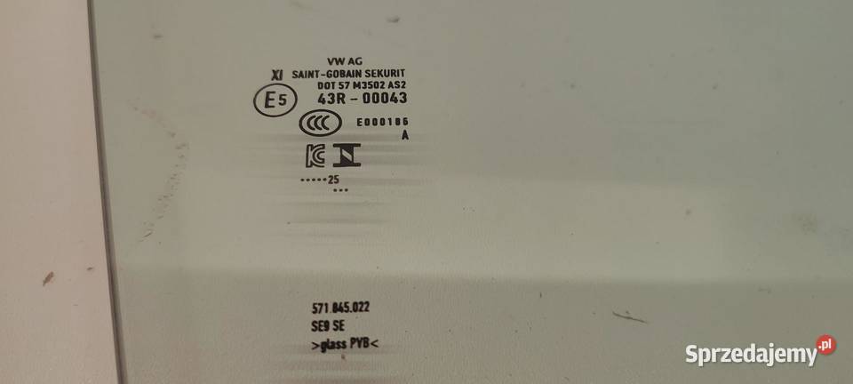 VW TAYRON TIGUAN III SZYBA PRAWY PRZÓD 571845022