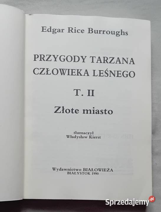 E R Burroughs Złote miasto Białowieża 1990 r wielkopolskie Koźminek