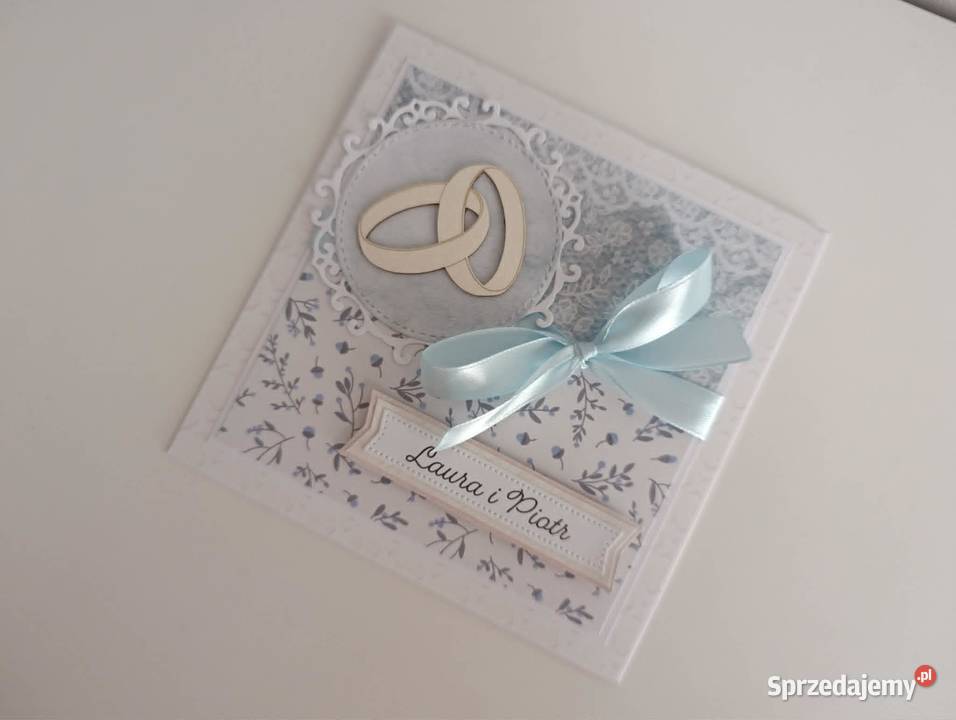 Personalizowana Kartka ręcznie robiona na Ślub Łódź