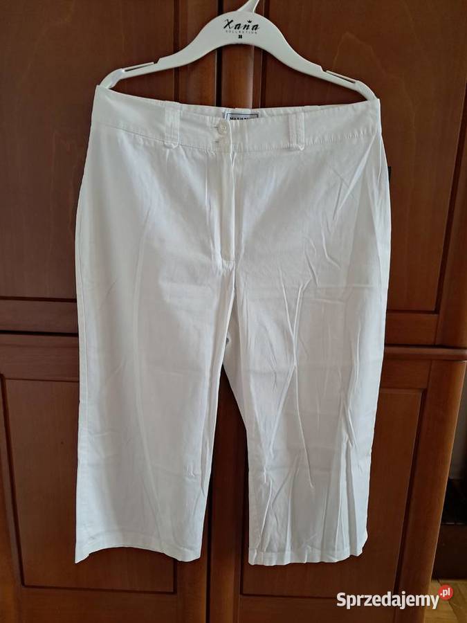 Spodenki damskie rybaczki białe Mashrum do Bez wzoru Kraków