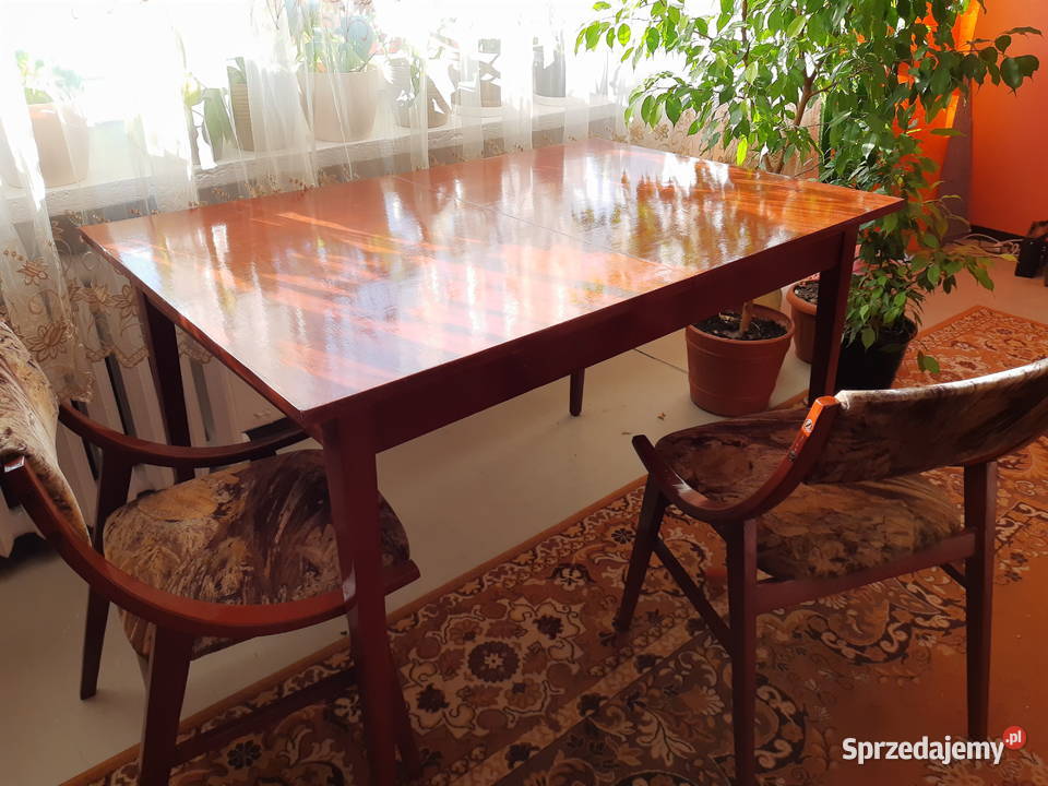Stół drewniany, rozkładany 120x80/160