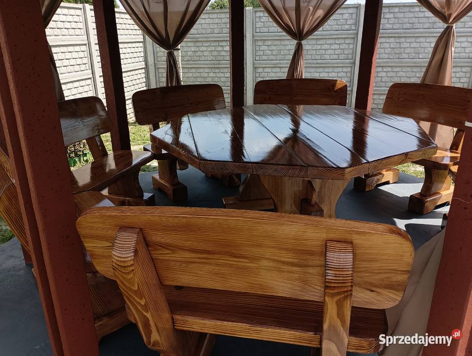 Meble Ogrodowe stół ławy krzesła altana taras Nowa Słupia sprzedam