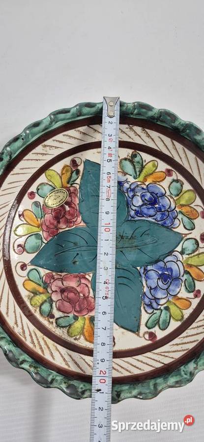 Oryginalna Włoska Patera Ceramika Toscana Rękodzieło Biłgoraj
