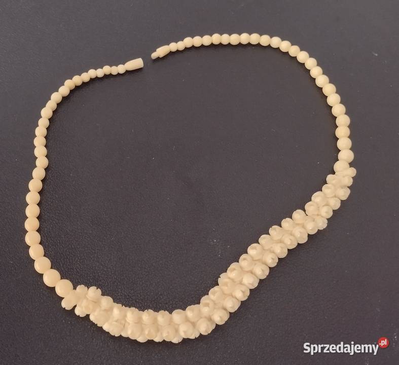 naszyjnik z kości 45 vintage Naszyjniki Dąbrowa Górnicza