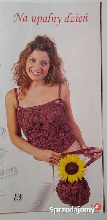 Dama w swetrze 82010 szydełko druty Gdańsk