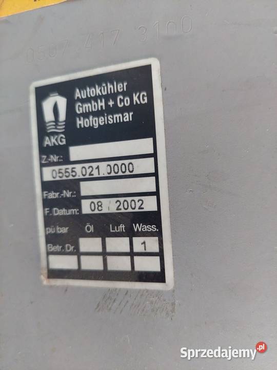Chłodnica wody cieczy Kramer 612 612SLx SL 616 Kielce