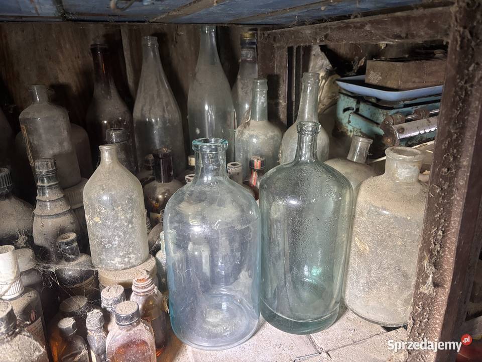 stara butelka alkocholu PRL winie wodce piwie Kosianka-Trojanówka