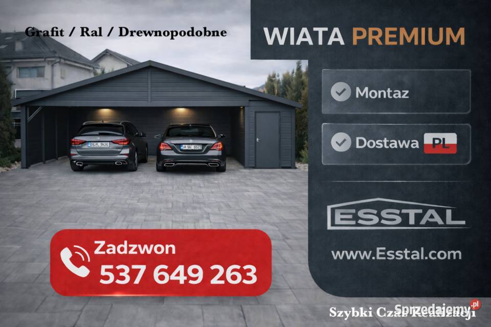 Wiata Garażowa Garaż Blaszany Carport Sprzedaż Jarosław