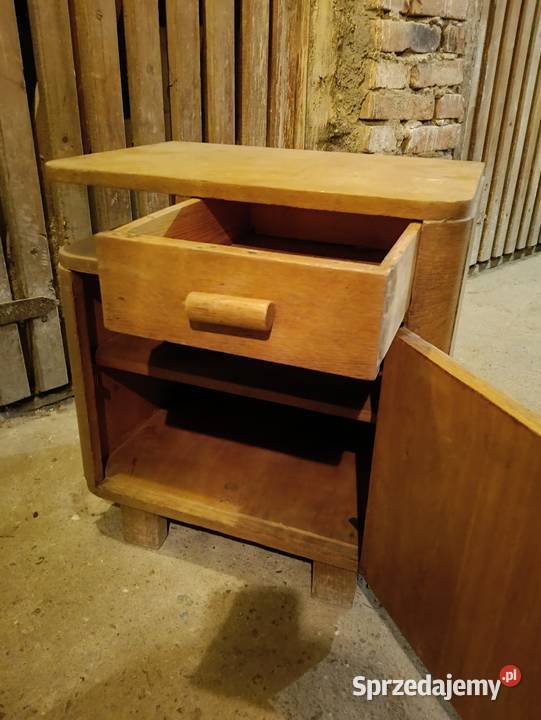 Drewniana szafka nocna nakastlik PRL lata 60 Kraków