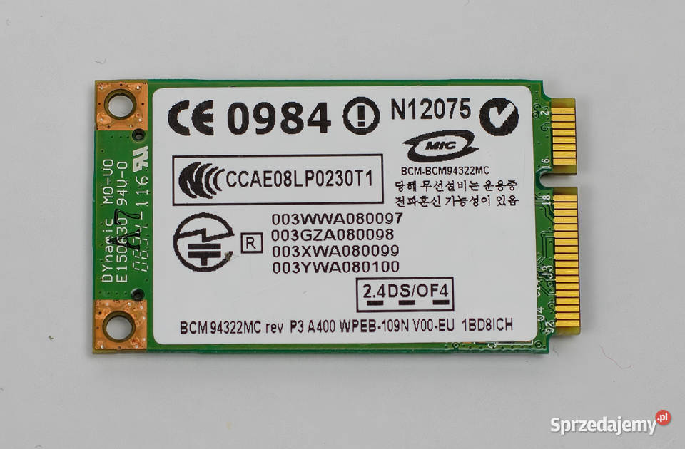karta Wi Fi Laptop Pozostałe pomorskie Mrzezino