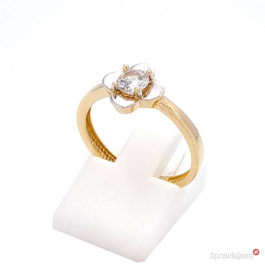 Pierścionek r13 Złoty pr333 Kwiatek Z488 Pierścionki