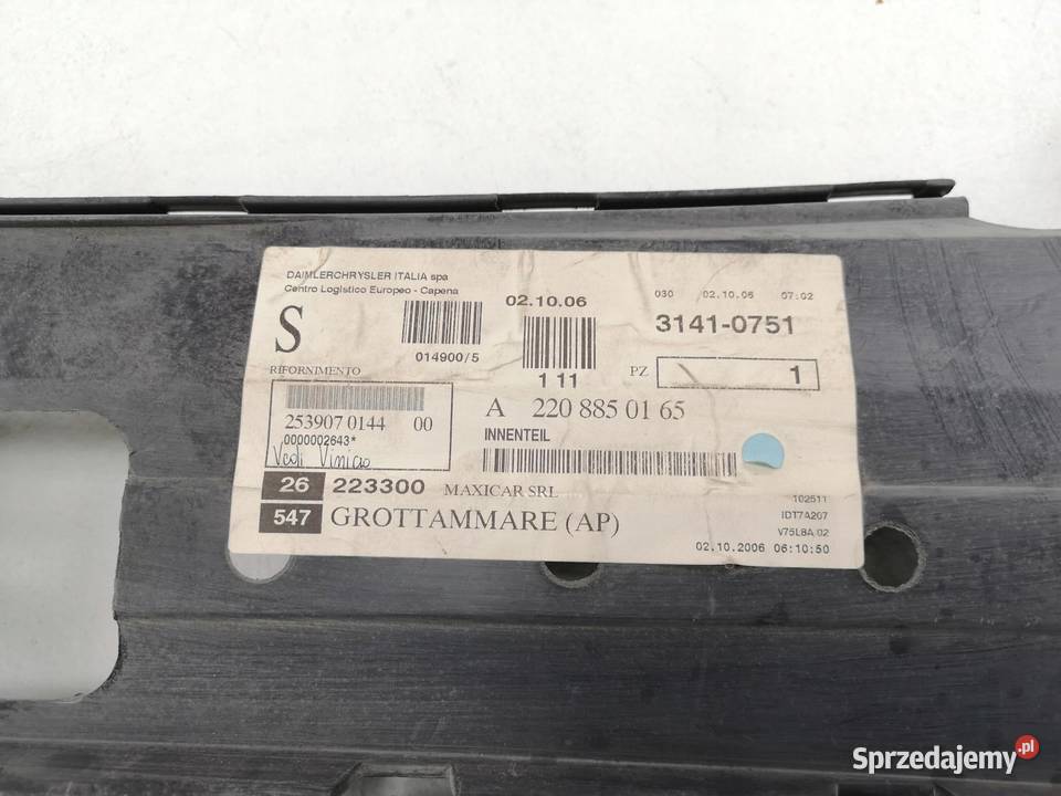 WZMOCNIENIE ZDERZAKA PRZÓD MERCEDES W220 S KLASA lubelskie