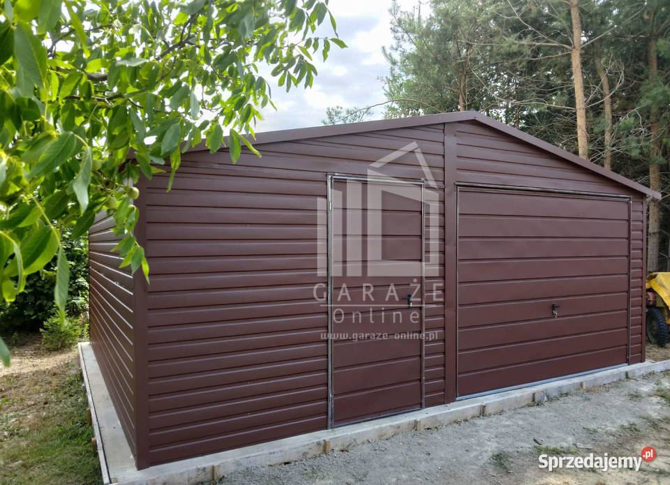 GARAZ BLASZANY 6m x 6m Brama uchylna drzwi ID391 Zgorzelec sprzedam