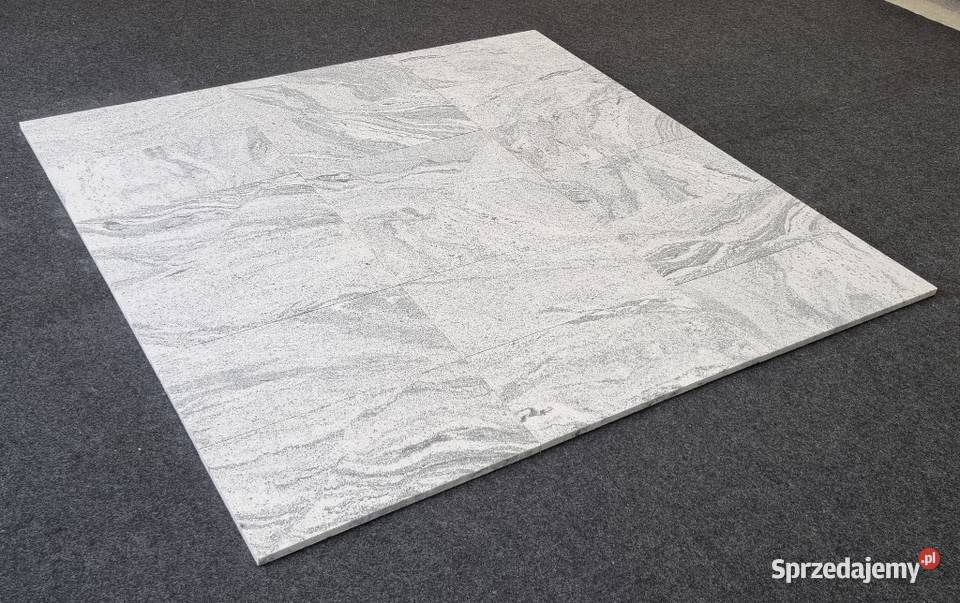 Płytki granit Viscount White płomieniowane taras Bielawa