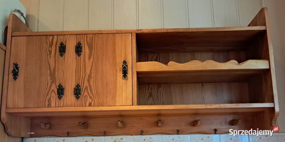 Wisząca półka sosna Cepelia 24cm Łódź