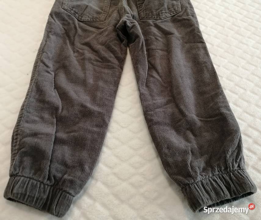 Spodnie sztruksowe grafitowy 98104 Pepco Odzież Czeladź